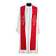 Clergy Stole in 100% polyester with cross and candles s3