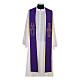 Clergy Stole in 100% polyester with cross and candles s5