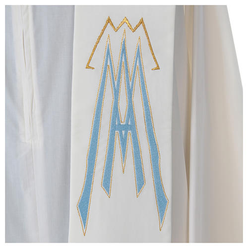 Stole in 100% polyester with Marian embroidery Ave Maria 3