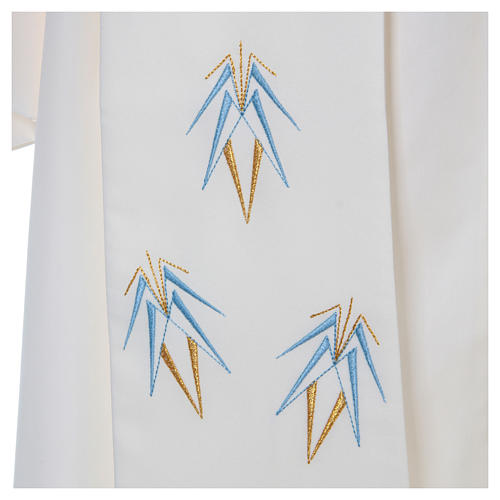 Stole in 100% polyester with Marian embroidery Ave Maria 4