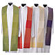 Clergy Stole in 100% pure Tasmanian wool, twisted yarn, stripes s1