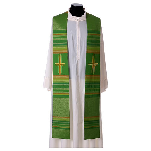 Clerical Stole in 100% pure Tasmanian wool, twisted yarn and embroidery 3