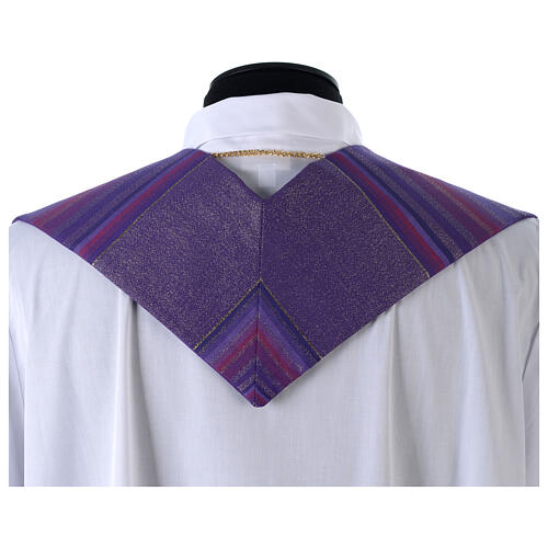 Clerical Stole in 100% pure Tasmanian wool, twisted yarn and embroidery 9