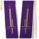Stole in 100% polyester with ear of wheat embroidery s2