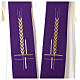 Clergy Stole in 100% polyester with ear of wheat embroidery s9