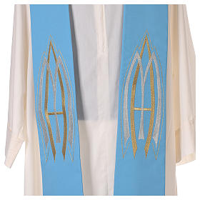 Priest stoles and Deacon stoles: Stole in 100% polyester with Marian embroidery