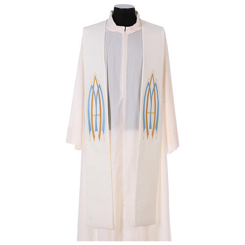 Stole in 100% polyester with Marian embroidery 5
