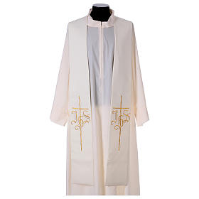 Stole in 100% polyester with IHS and cross