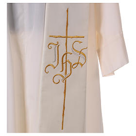 Etole liturgique brodée IHS croix 100% polyester