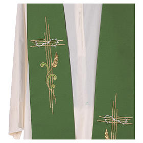 Étoles liturgiques: Etole liturgique croix épi 100% polyester