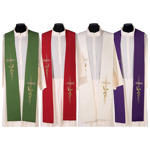 Etole liturgique croix épi 100% polyester 1