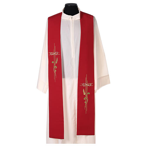 Etole liturgique croix épi 100% polyester 4
