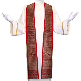 Etole liturgique croix verres de Murano laine et soie
