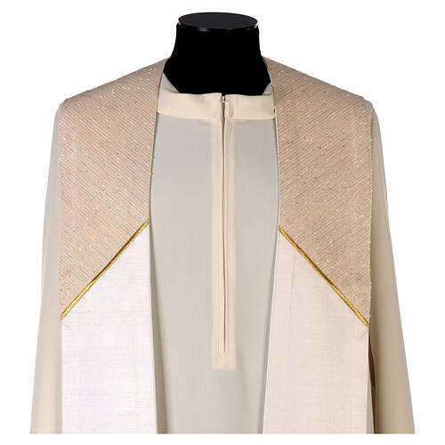 Clergy Stole in 100% pure shantung silk, with cross 3