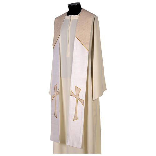 Clergy Stole in 100% pure shantung silk, with cross 4