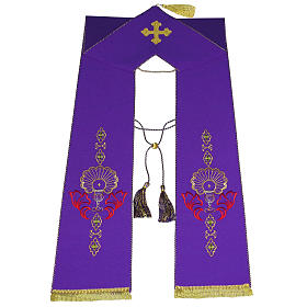 Priesterstolen: Gotische Stola mit Stickerei aus Baumwolle Priesterstolen: Gotische Stola mit Stickerei aus Baumwolle