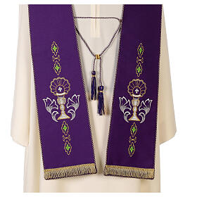 Gothic stole in polyester, embroidered