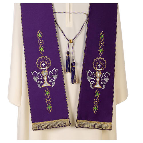 Gothic stole in polyester, embroidered 2