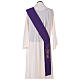 Diaconal stole in polyester with chalice and grapes embroidery s9