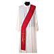 Diaconal stole in polyester with lamp, cross, ear of wheat embro s4