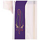 Diaconal stole in polyester with fish embroidery s6
