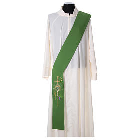Étoles liturgiques: Etole diaconale calie hostie raisins 100% polyester