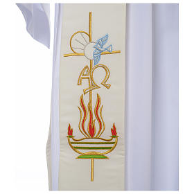 Stole: Stola diaconale 100% poliestere lampada alfa omega Stole: Stola diaconale 100% poliestere lampada alfa omega