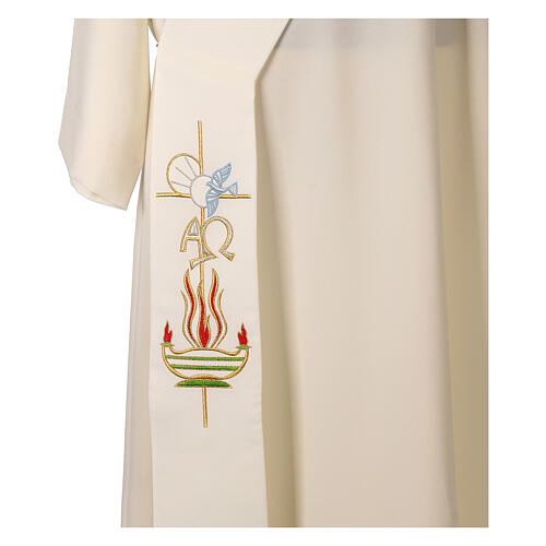 Deacon Stole in 100% polyester, lamp, Alpha and Omega 5