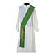 Diaconal stole in 100% polyester, cross and ears of wheat s2