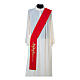 Diaconal stole in 100% polyester, cross and ears of wheat s3
