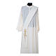 Diaconal stole in 100% polyester, cross and ears of wheat s4