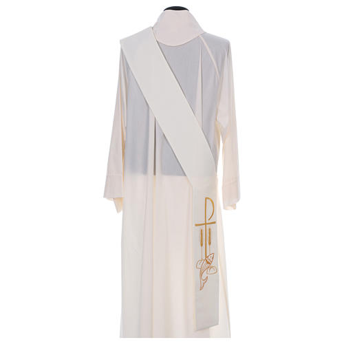 Deacon Stole in polyester with Fish and Loaves and Chi-rho 4