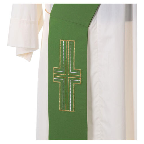 Diakon Stola mit Kreuz aus Polyester 3