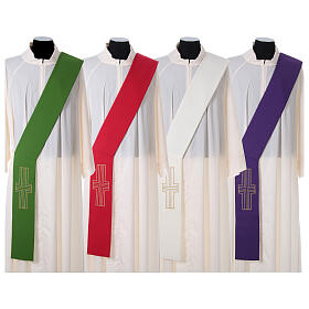 Diaconal stole in polyester with cross