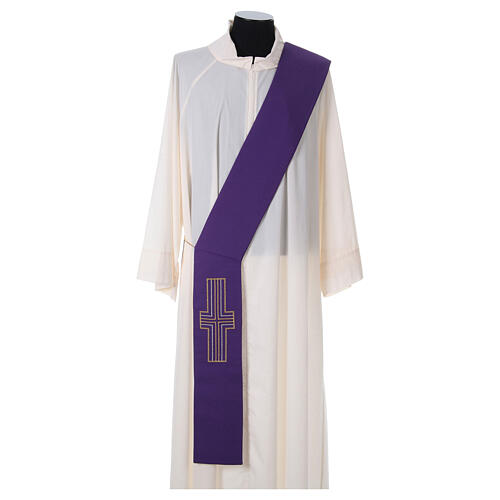 Diaconal stole in polyester with cross 6