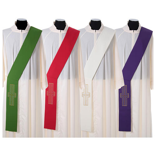 Deacon Stole in polyester with cross 1