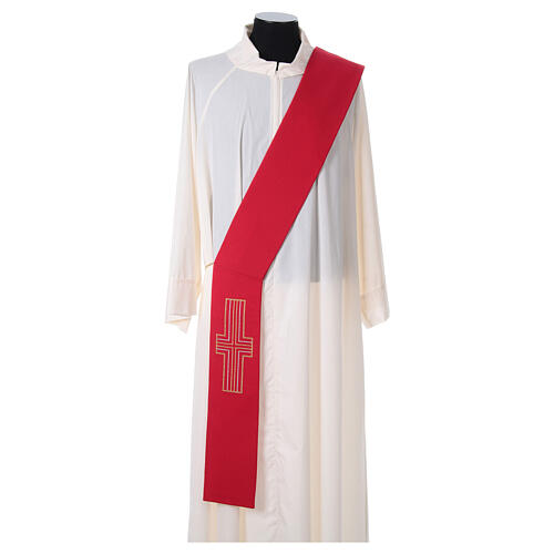 Deacon Stole in polyester with cross 4