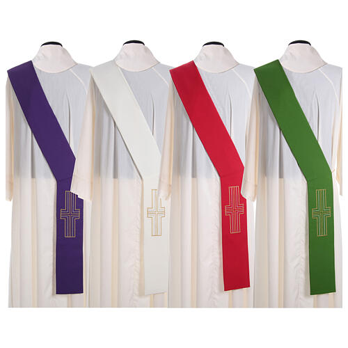 Deacon Stole in polyester with cross 7