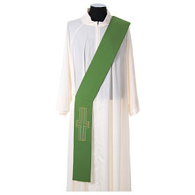 Priest stoles and Deacon stoles: Diaconal stole in polyester with Alpha and Omega