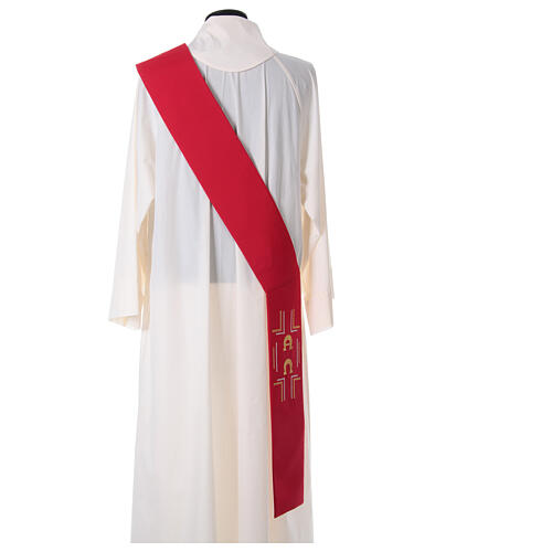 Diaconal stole in polyester with Alpha and Omega 5