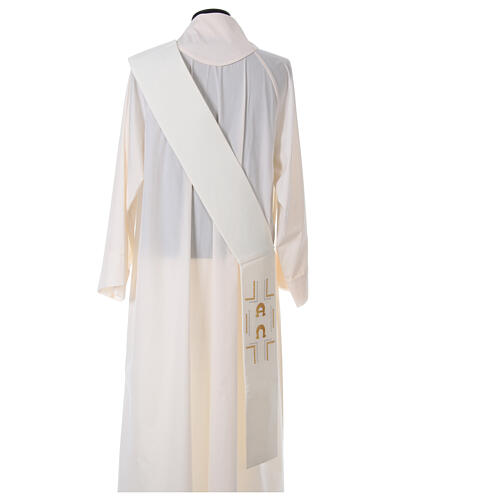 Diaconal stole in polyester with Alpha and Omega 6