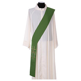 Diaconal stole in polyester with candles embroidery
