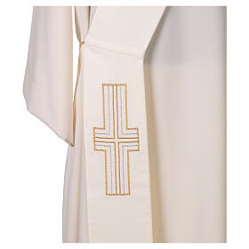 Diaconal stole in polyester with candles embroidery