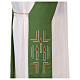 Diaconal stole in polyester with candles embroidery s2