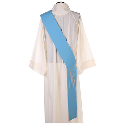 Diaconal stole in polyester with Marian symbol 10