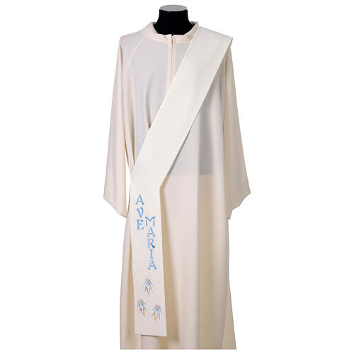 Etole pour diacre 100% polyester symbole marial 4