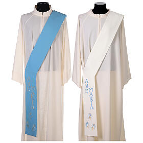 Deacon Stole in polyester with Marian symbol
