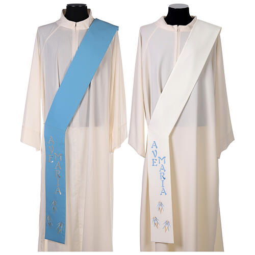 Deacon Stole in polyester with Marian symbol 1
