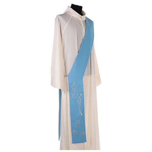 Deacon Stole in polyester with Marian symbol 6
