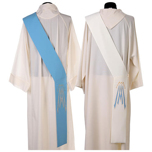 Deacon Stole in polyester with Marian symbol 10
